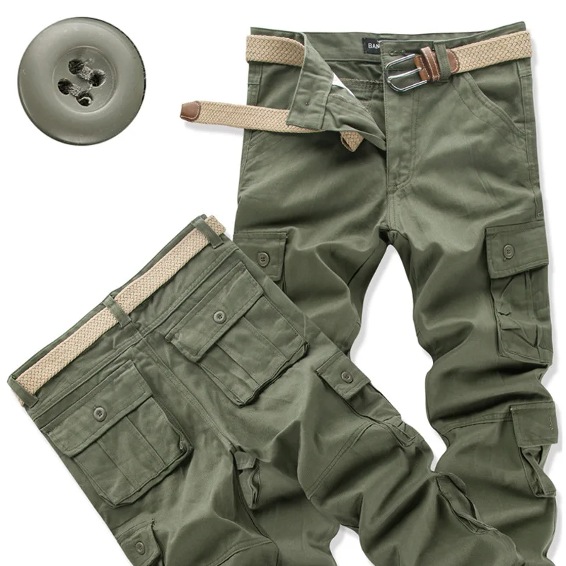 Multi pocket work pants long pants sports pants, board pants men\'s loose fit plus size wear-resistant casual pants plus size