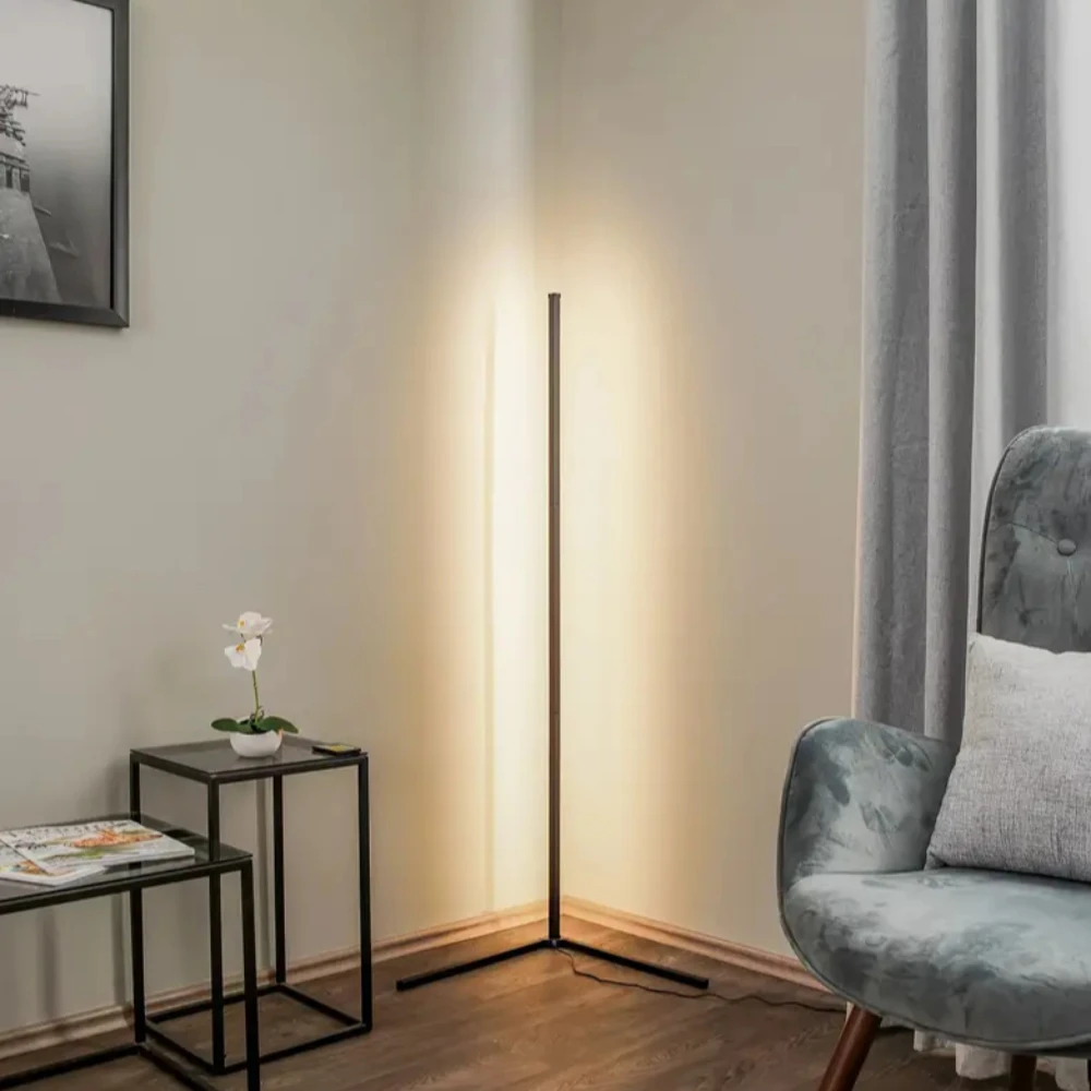 عبوتان من مصابيح جو الزاوية من الأرض إلى السقف على شكل حرف L، تدعم التحكم في التطبيقات مع جهاز تحكم عن بعد، مع إيقاع موسيقي، مناسبة لغرفة النوم وغرفة المعيشة وديكور حفلات المناسبات. #2