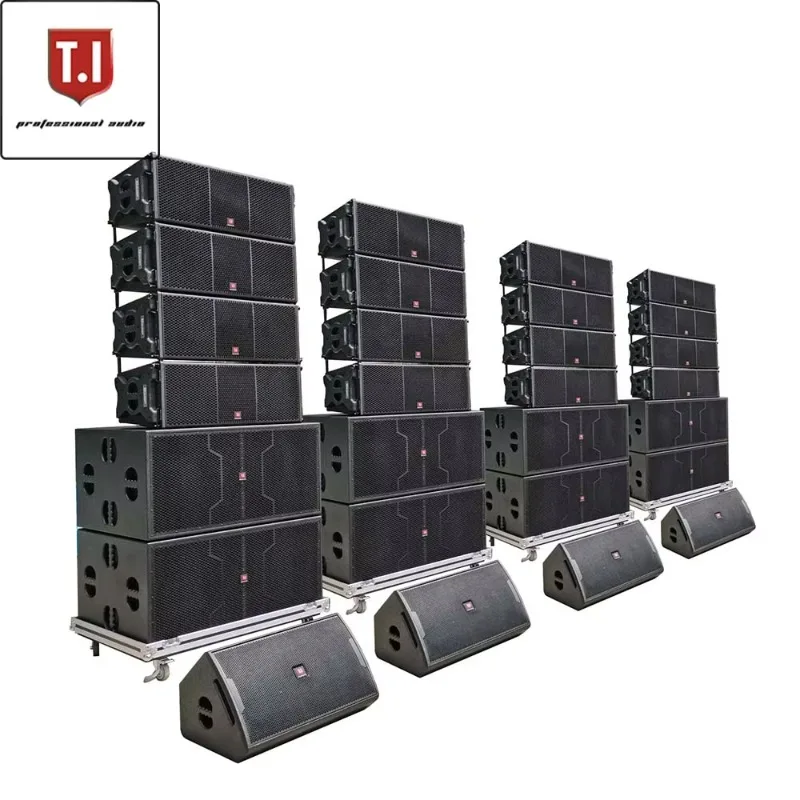 Dual 12 Inch Two Way Waterproof Passive Line Array Speaker for Church Outdoor Stage Use