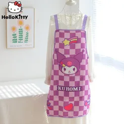 Sanrio Hello Kitty Melody Kuromi Pachacco Cartoon Household Apron Anime Cinnamoroll Adjustable Kitchen Cooking Apron Clean Apron