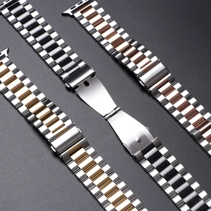 Ремешок из нержавеющей стали для Apple Watch Band 49 мм, 45 мм, 41 мм, 40 мм, 44 мм, 38 мм, 42 мм, металлический браслет Correa, ремень iWatch 10 46 мм Ultra 2