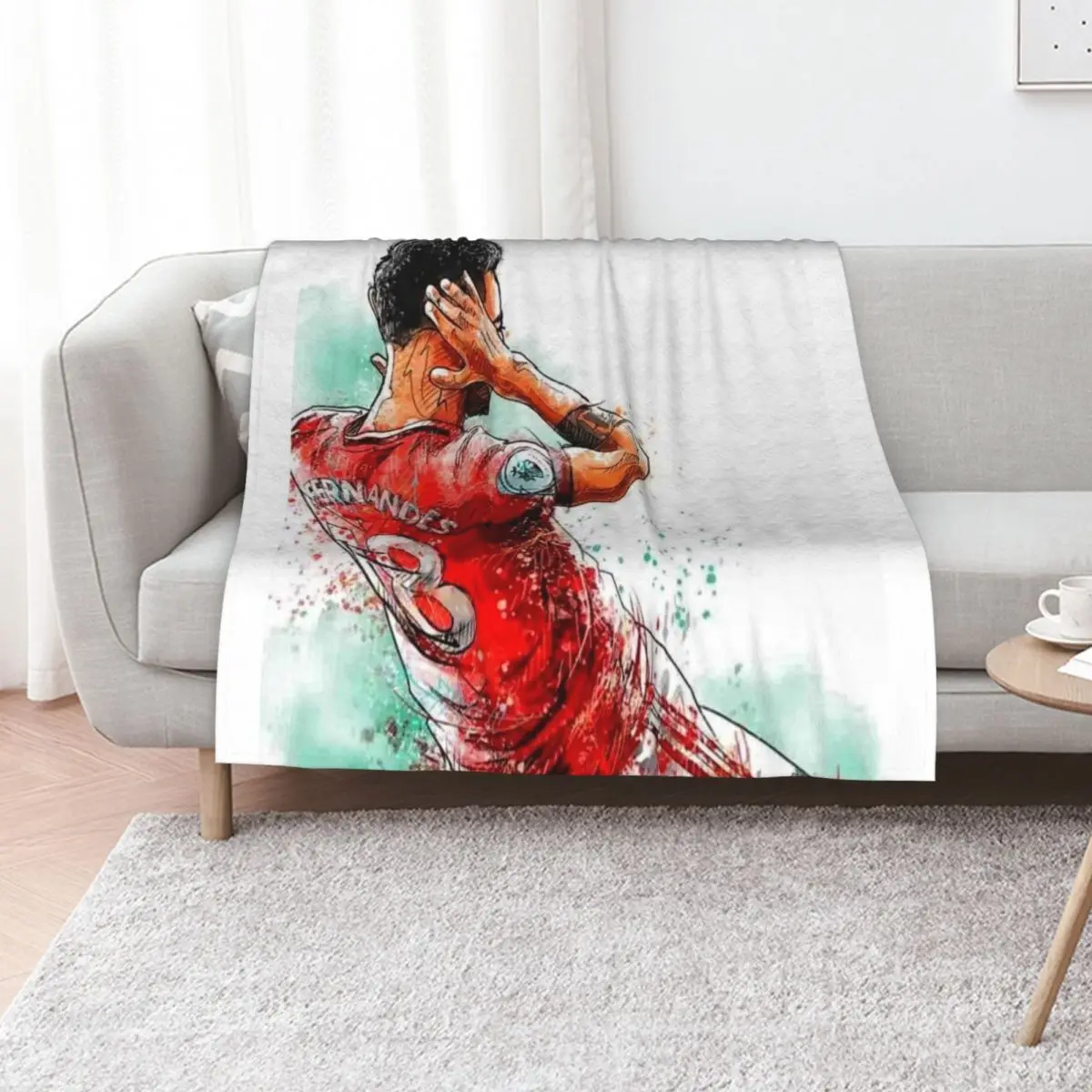 bruno fernandes art Throw Blanket Sofa Quilt Plaid blankets ands Large Plaid on the sofa blankets and throws Blankets