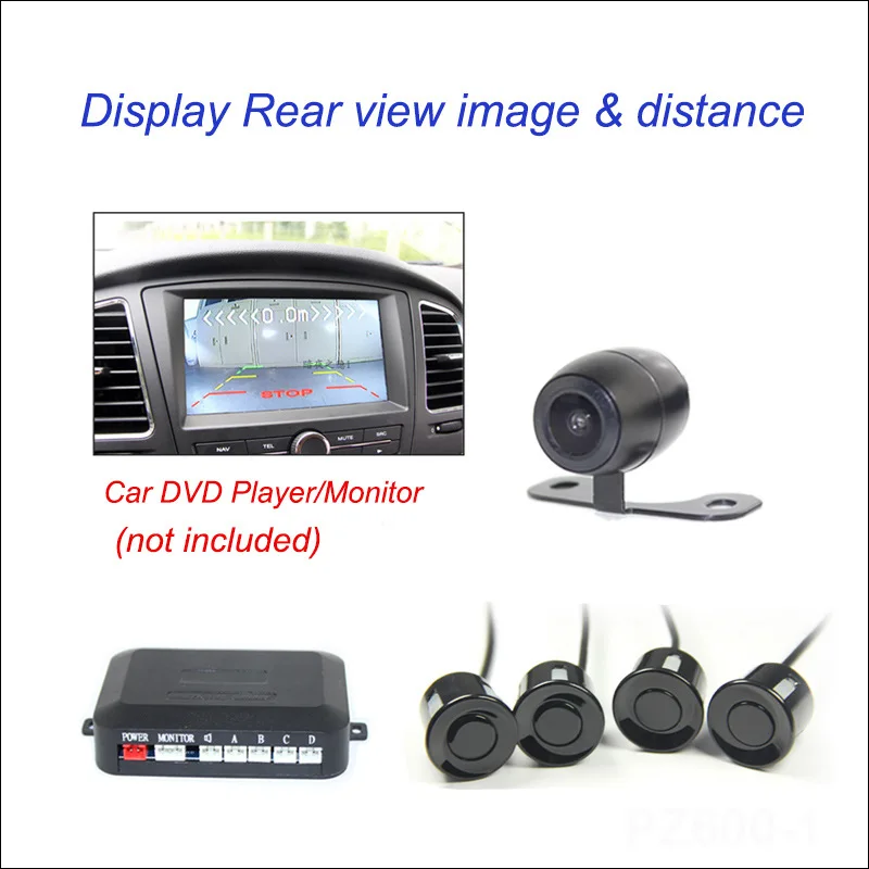 Video Parking Sensor Kit Automotive Reversing Radar Assisted Automatic Monitor Digital Display for Monitor Camera Systems