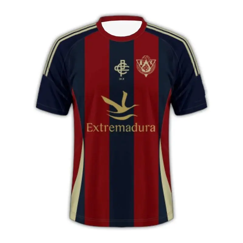 CP Cacereo 2024-25 طقم المنزل لكرة القدم المرأة تنفس ومريحة قميص كرة القدم المرأة تي شيرت مريح وتنفس