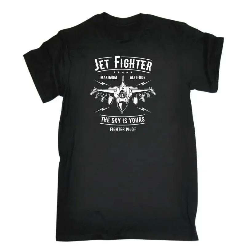 Jet Fighter Maximum Altitude Plane Mens Funny Novelty T Shirt