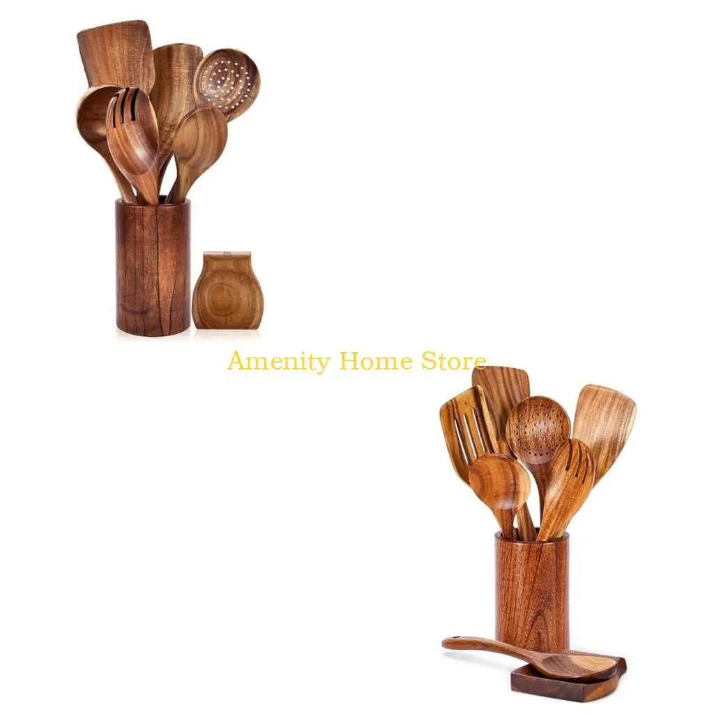 

F26C 9PCS Professional Kitchen Utensils Set Multipurpose Cooking Accessories Cooking Utensils Texture for Cooking