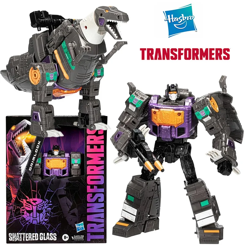 Hasbro Transformers Shattered Glass Grimlock 20Cm Leader Class Original Action Figure Model Children's Toy Gift Collection