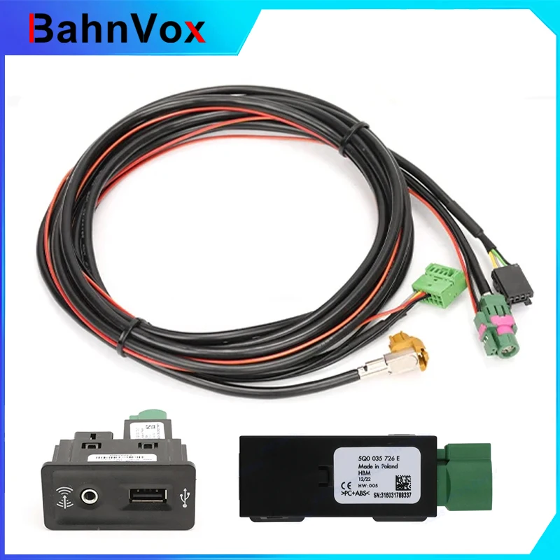 per-vw-golf-7-mk7-lamando-carplay-media-usb-aux-switch-mib2-mdi-usb-ami-adattatore-presa-cavo-cablaggio-5q0035726e