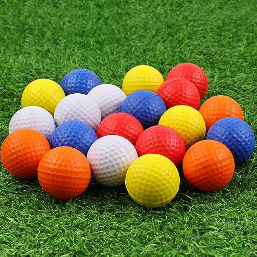 

Guirnd 20 Pack Foam Golf Balls 41mm Practice Golf Balls Realistic Feel and Long Lasting Limited Fligh Practice Golf Balls for B