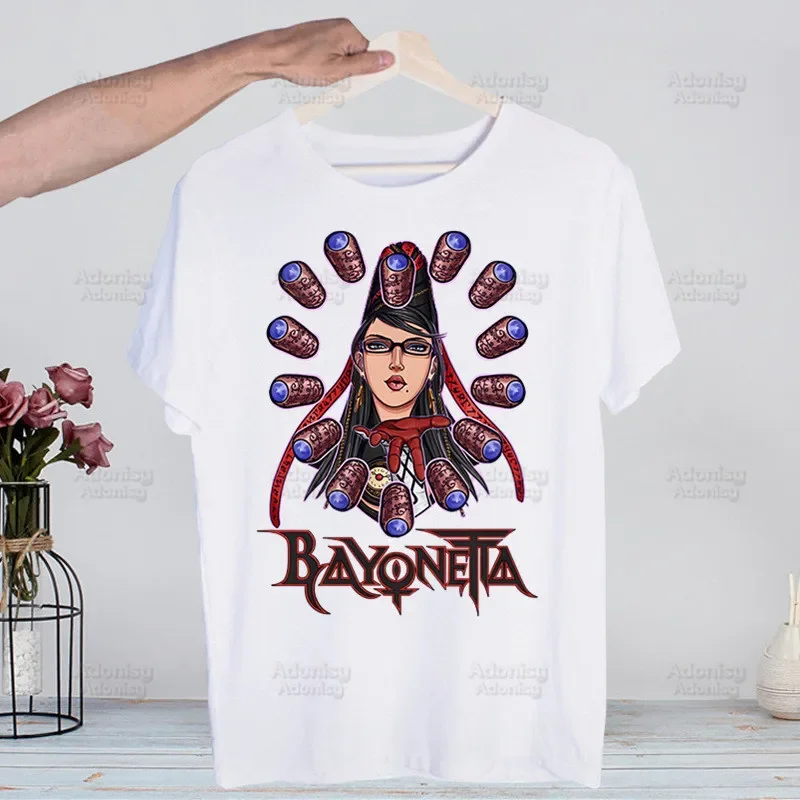 Game Bayonetta Harajuku T-shirts Summer Men/Women Hip Hop Funny Print Tshirt Streetwear t shirt Short Sleeve Tee Top