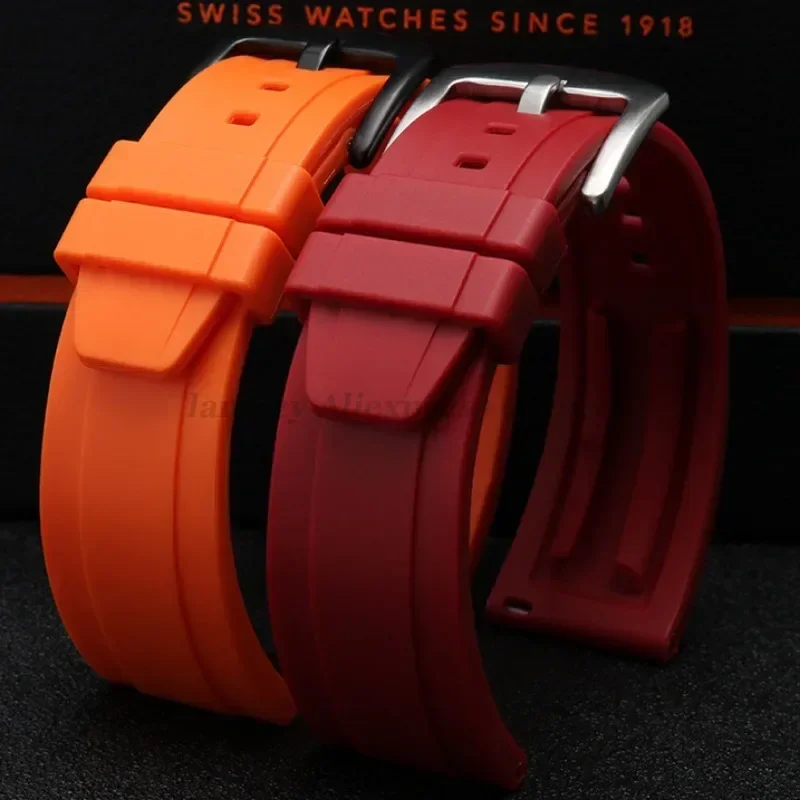 جودة حزام ساعة مطاطي 20 مللي متر 22 مللي متر 24 مللي متر ل Seiko 5 شبح الماء الأخضر أذن البحر الرجال الرياضة سوار معصم من السيليكون الإفراج السريع الفرقة