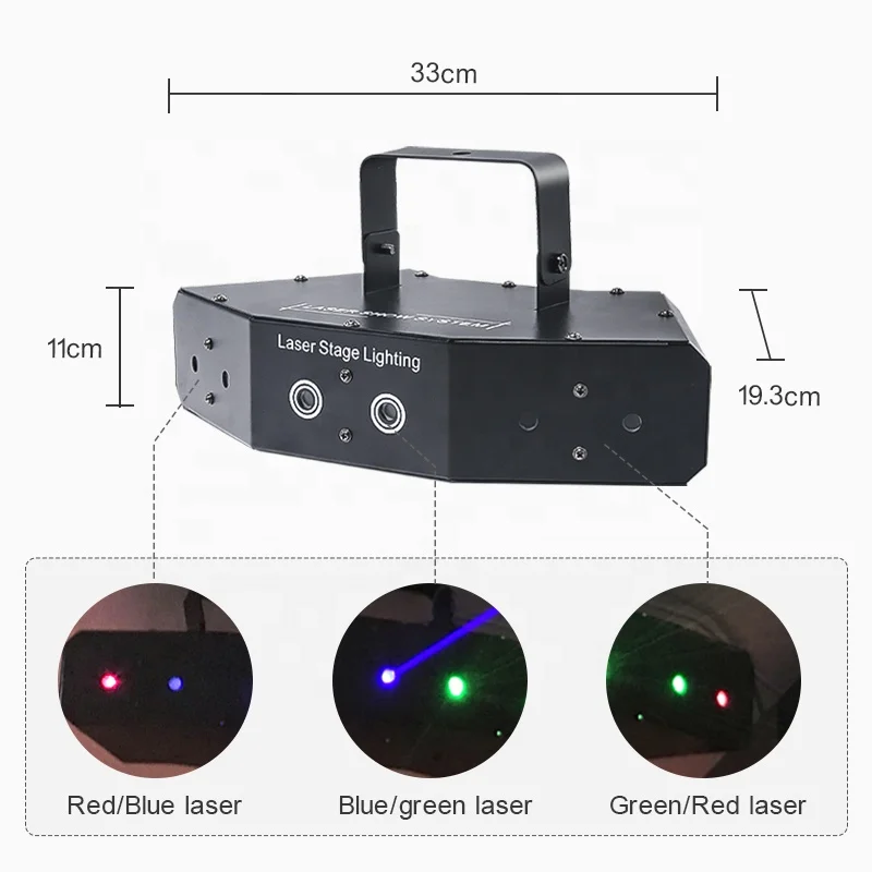 Nový styl LED pavouci laser nosník lehký projektor, RGB plný barva DJ pohyblivé hlava nosník lehký, 6 oči nosník laser jeviště lehký