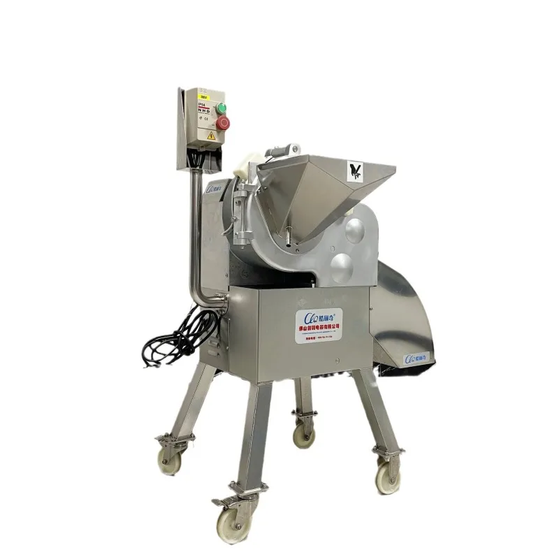 Cutting machine, jelly beverage factory, coconut meat granulation processing equipment