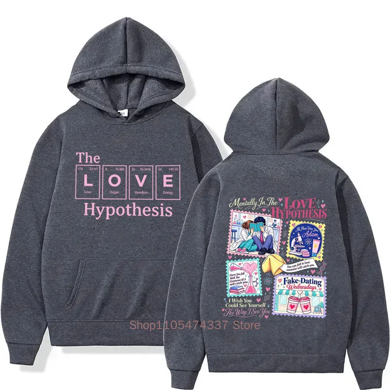 Der Love Hypothesis Print Hoodie Herbst Winter Damen Lustiger lässiger modischer Streetwear Pullover Langarm Fleece Sweatshirt – Detail 5
