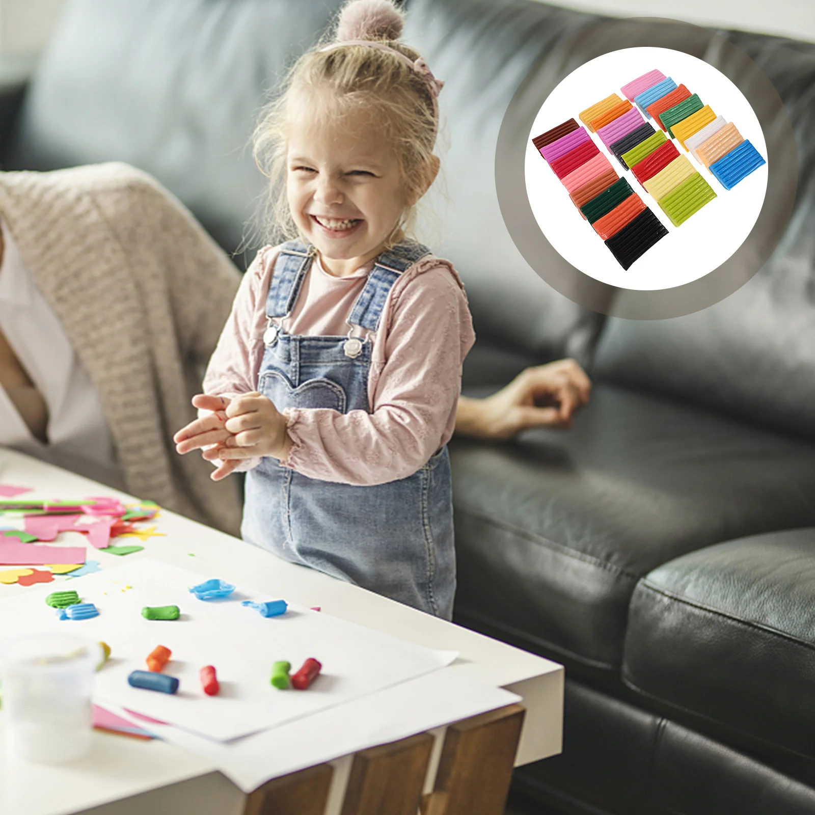 1박스 소프트 폴리머 DIY 키트 밝은 색상 모델링 청소년 공예 프로젝트 클레이 조각 세트 DIY 클레이 공예