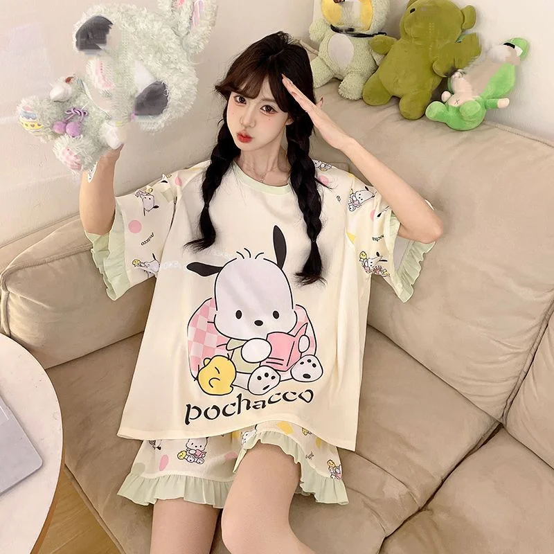 Pajamas 2026 New Summer Pochacco Best Selling Home Clothes Set Shorts Short Sleeve Two-Piece Set Cartoon Gift Cute Comfortable