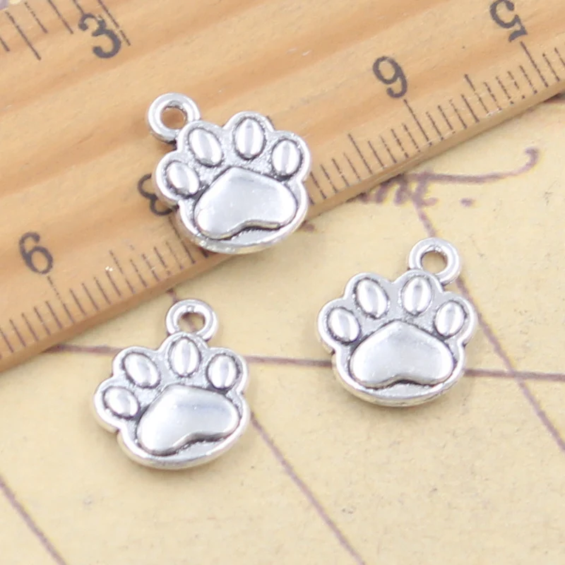 20pcs Charms Bear Paw Dog Claw 14x12mm Tibetan Silver Color Pendants Antique Jewelry Making DIY Handmade Craft