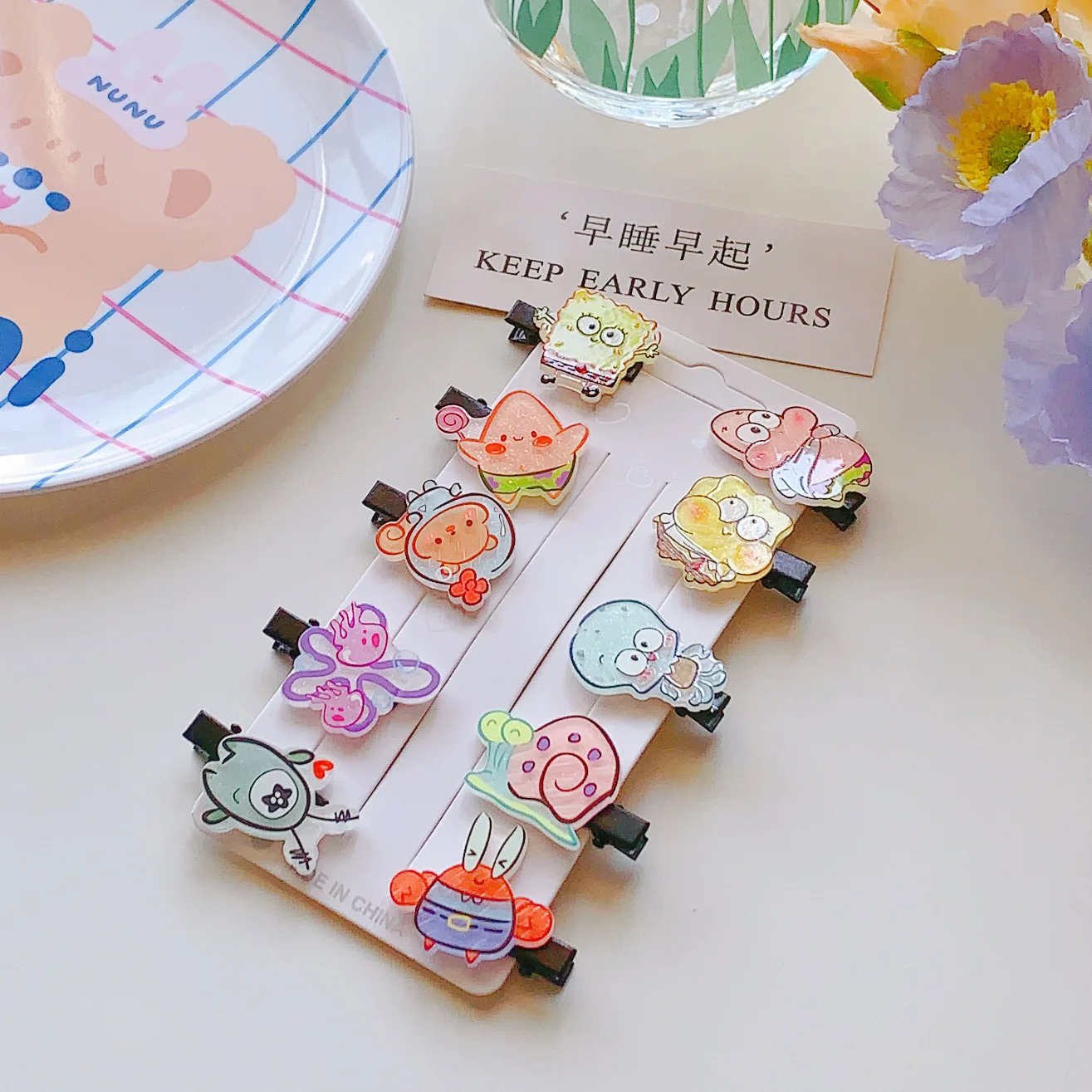 لـ KulomiNew مشبك شعر فتاة جميلة زهرة الأميرة مشبك حافة شابة 10 مجموعات من المشابك الصغيرة