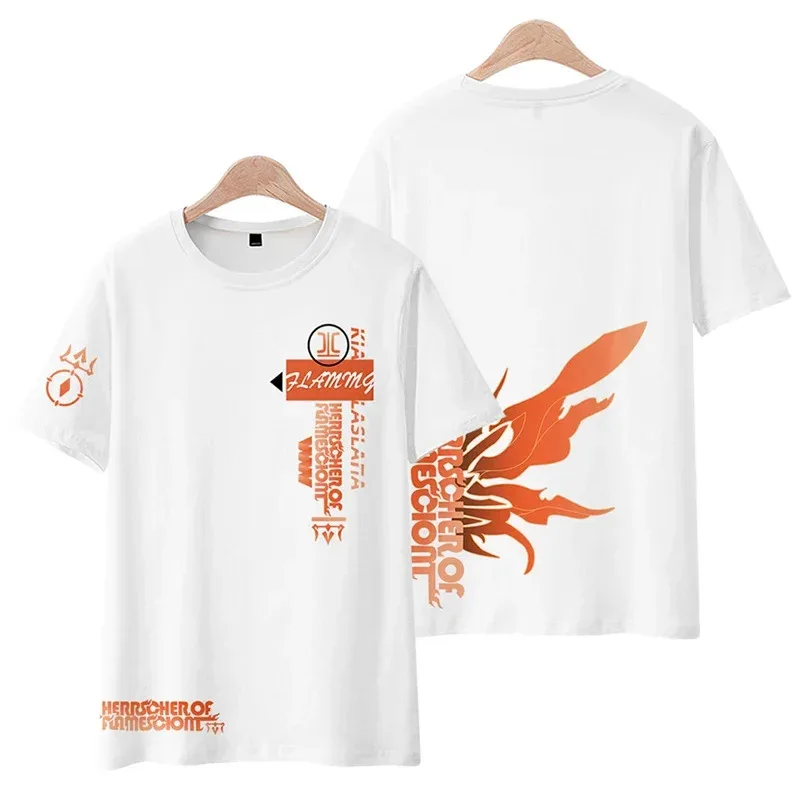 Honkai Impact 3 Herrscher de Flamescion Kiana Kaslana Impressão 3D Camiseta Mulheres Homens Manga Curta Camiseta Engraçada Camisetas Gráficas Cosplay