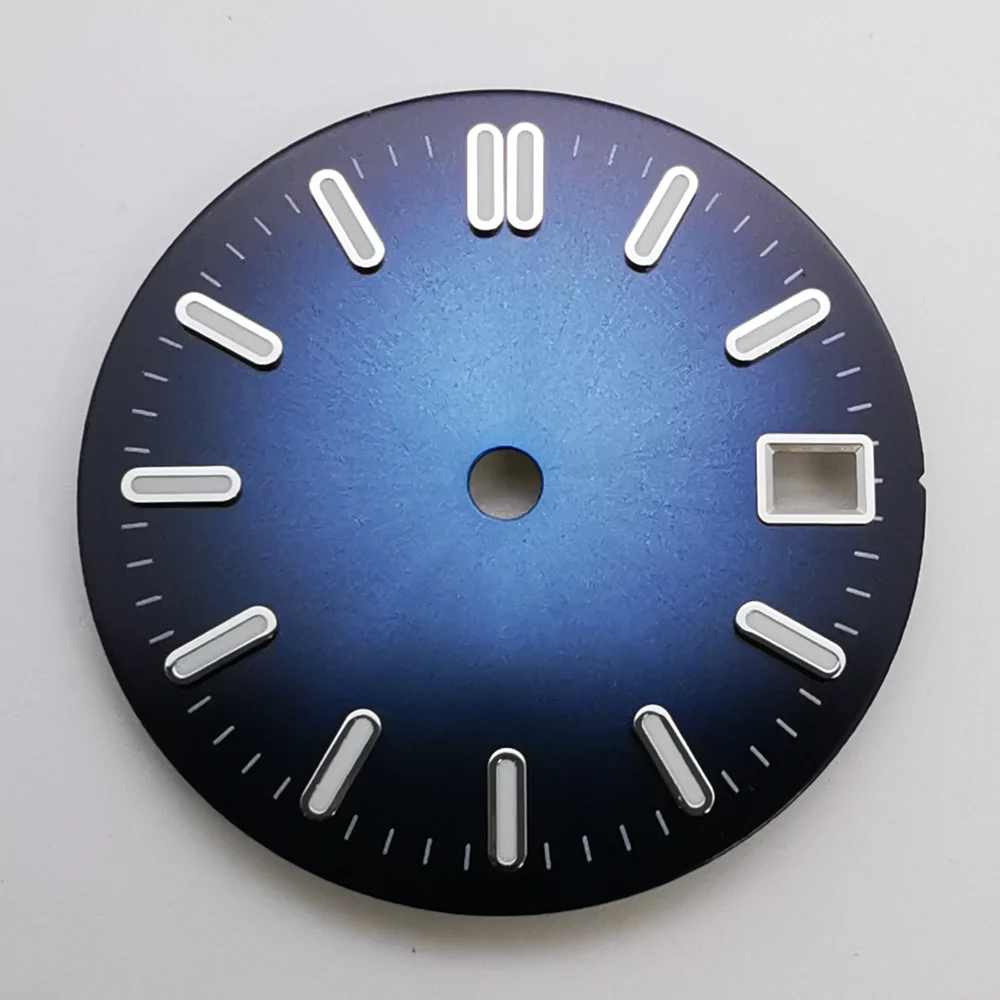 29mm green blue black white sterile luminous watch dial fit NH35 movement