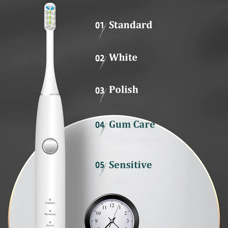 Smart Sonic Electric Toothbrush Couple Waterproof Multi-Grade USB Charging Soft Brush Head Adult Style Men and Women Home Use