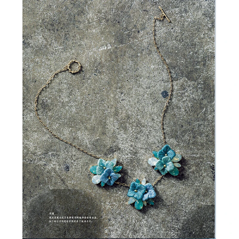 12 Months 3D Embroidery Garden Book By PieniSieni Wool Thread Embroidery Flower And Plant Jewelry Tutorial Book