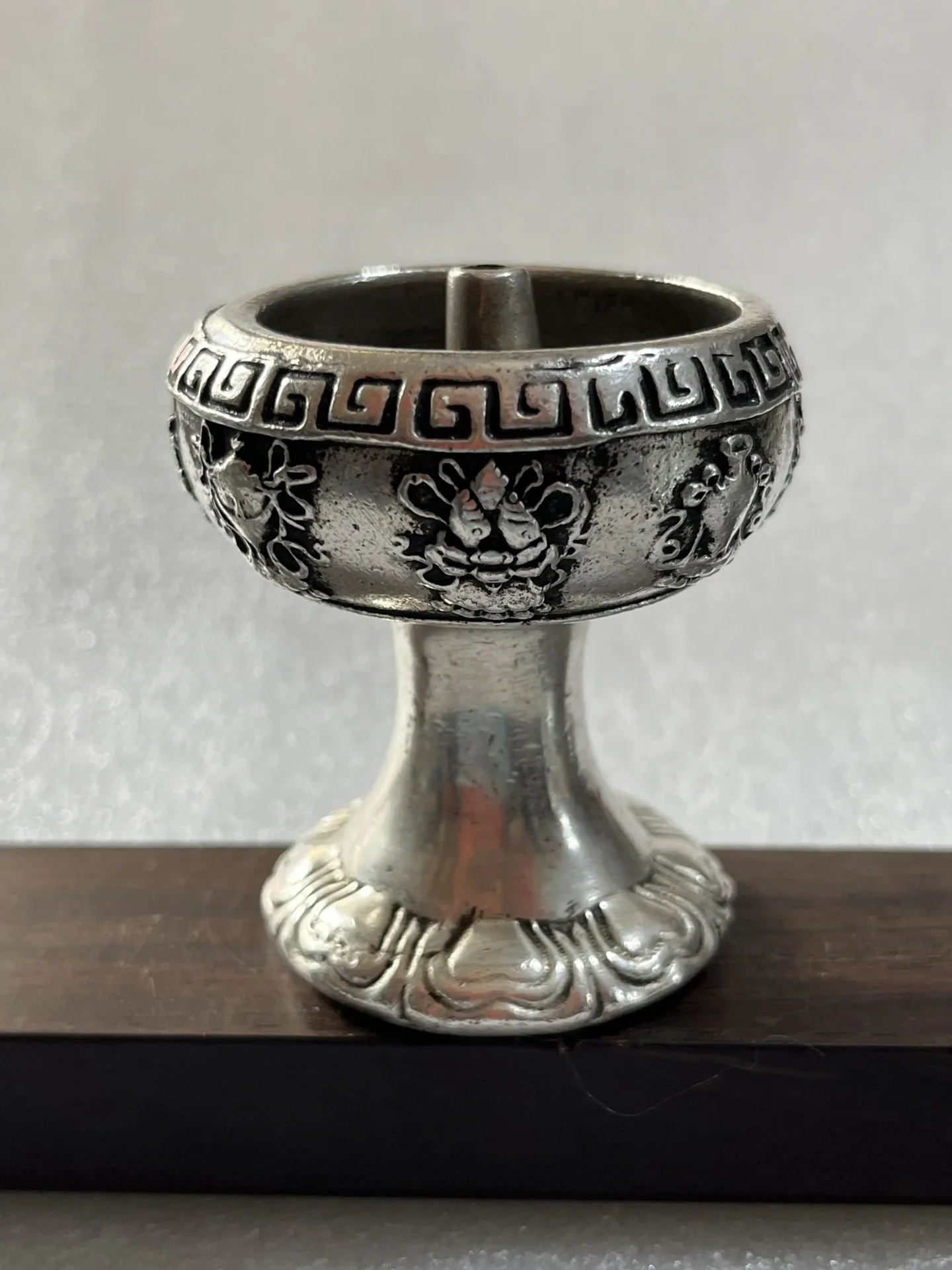 

CHINA Collectible kerosene lampstand Decorated Old Tibet Silver cock silver plating Statue Lampstand home metal crafts