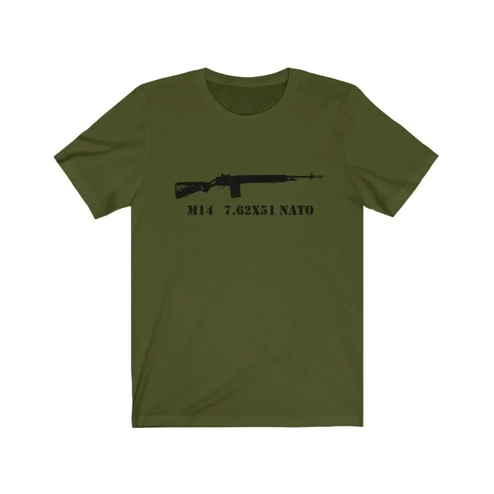 M14 Shirt, M1A, Rifle, Vietnam,7.62X51, Nato , Gun, Shooting 2019 Brand Homme Tees Print Men Harajuku Brand T-Shirts