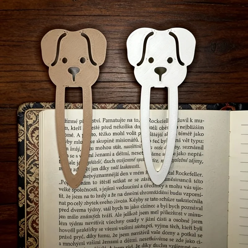 2 Pcs Cute Dog Bookmark Kawaii Desk Accessory, Fits Novels, Textbooks and Notebooks, Aesthetic Book Decor for Home and Office