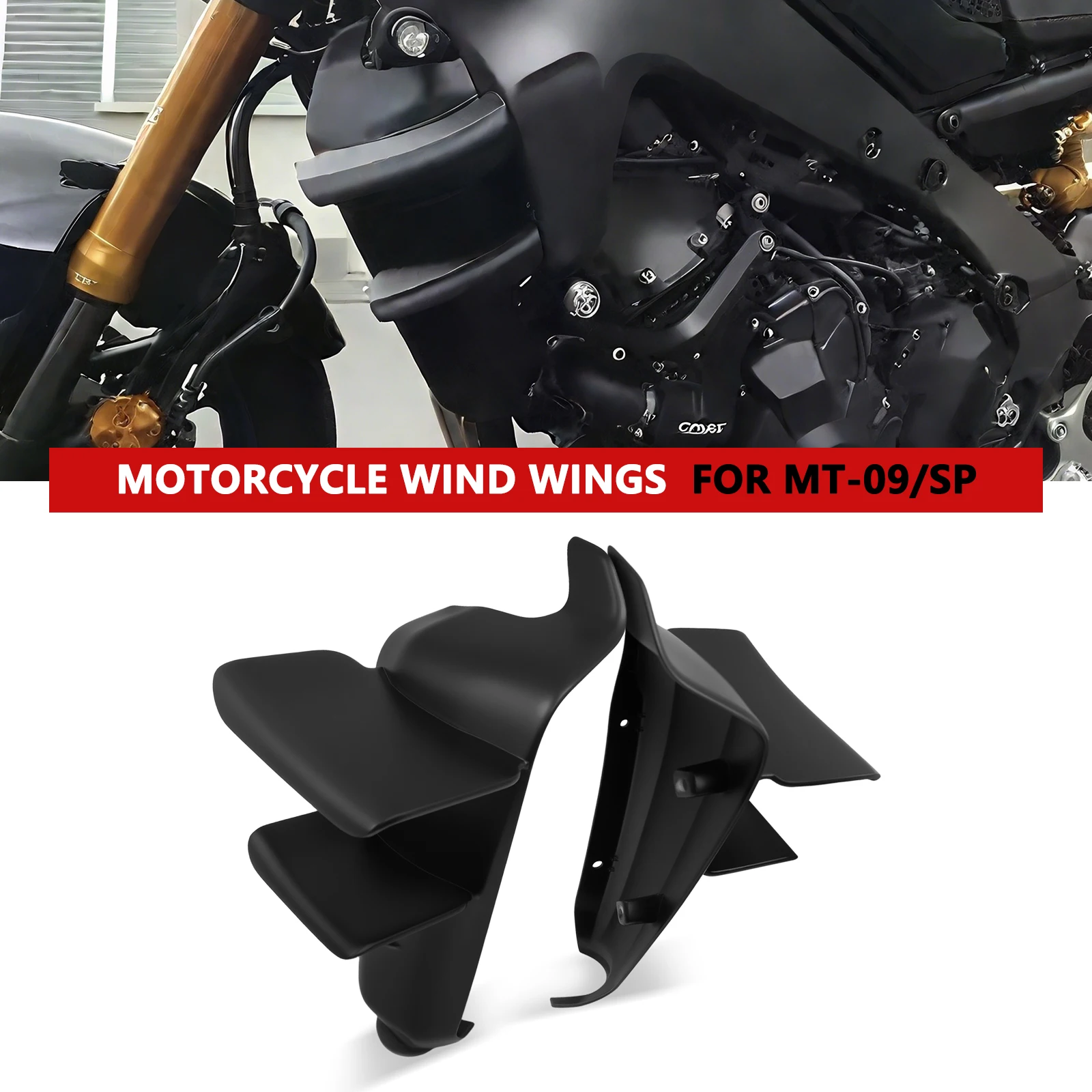 

Для MT-09 MT09 SP 2021 2022 2023, передний спойлер, нижний спойлер MT09 2023, боковое крыло, боковой спойлер, передние спицы