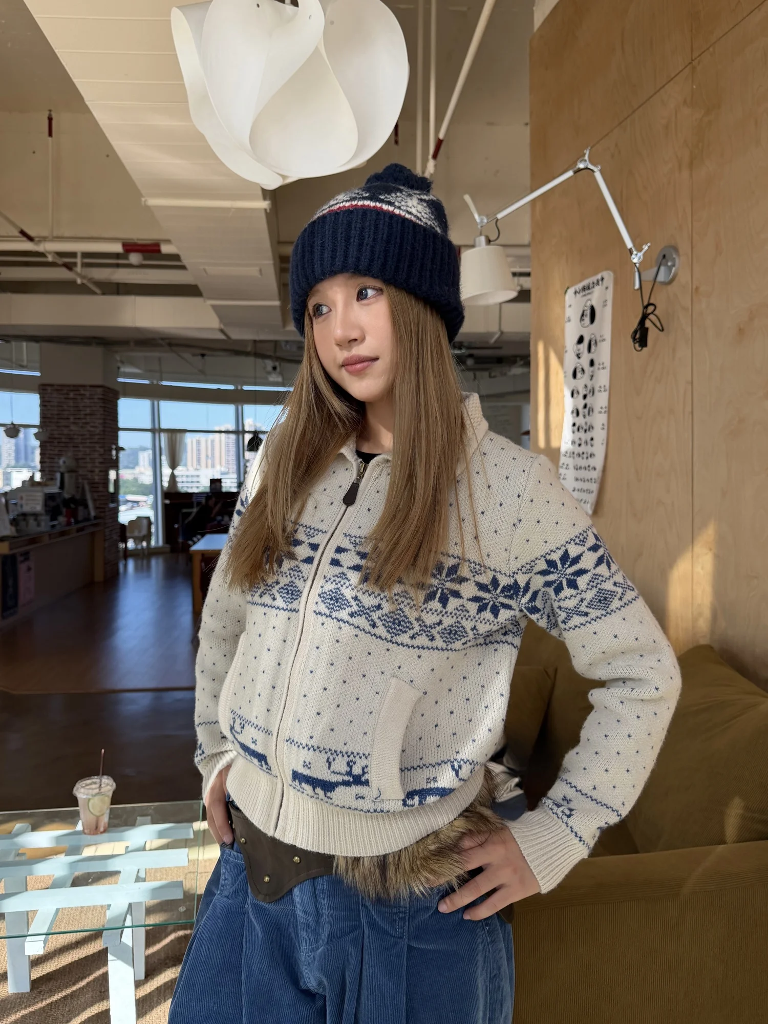 

Вязаный кардиган Lazy Sle с молнией на плечах, повседневный, свободного кроя, с длинными рукавами, из смесового полиэстера, верхняя одежда