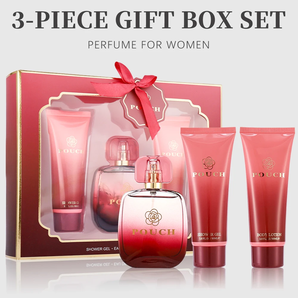 Bath and Body Gift Set for Women & Girls 1.7fl.oz Eau de Parfum Spray 2.8fl.oz Shower Gel 2.8fl.oz Body Lotion Women's Fragrance