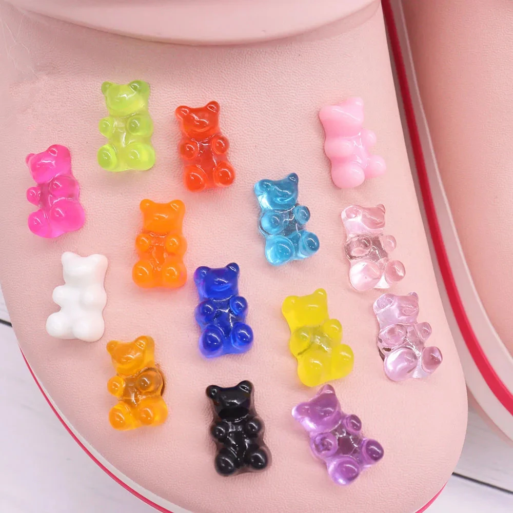 Heiße Verkäufe 1-14 Stück schöne Kristall bär Lutscher Süßigkeiten Jungen Mädchen Schuhe Zubehör passen Schnalle Clog Party Geschenk – Detail 4