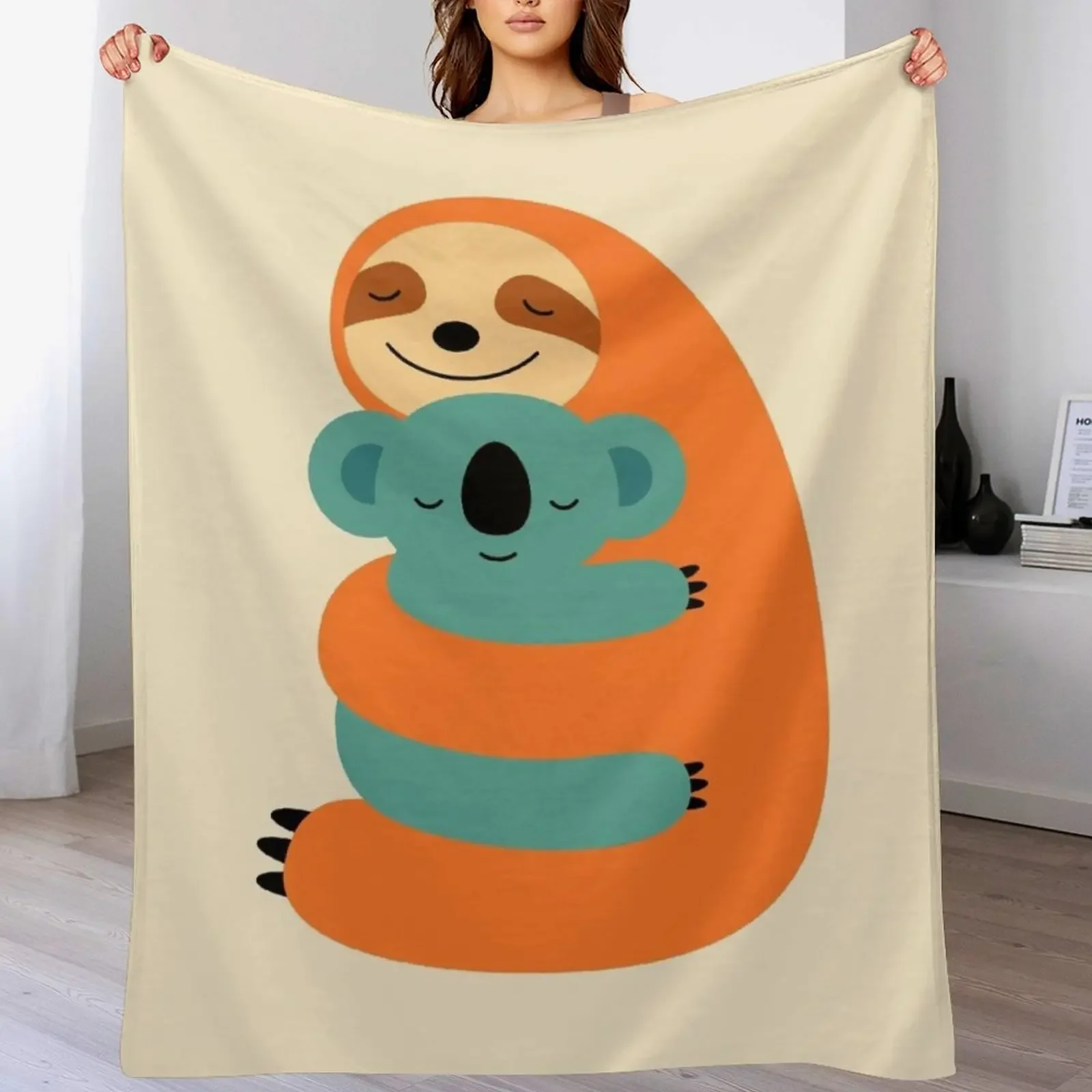 

Stick Together Throw Blanket Multi Purpose Soft Warm Blanket for Home Travel