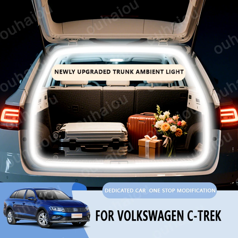 

For 2017-2020 Volkswagen C-TREK trunk light modification light Atmosphere lights White warm white Rear Trunk LED Light Bar
