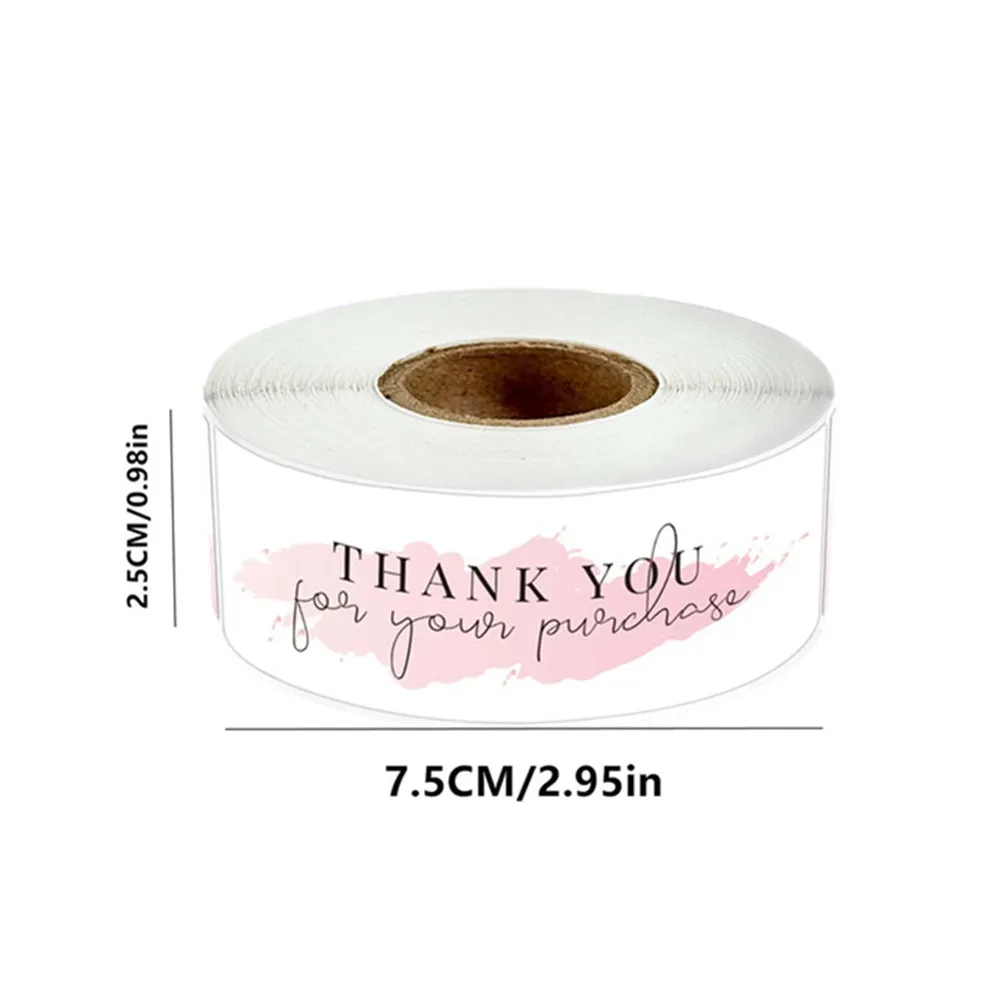 120pcs/roll Thank You For Your Purchase  Stickers Sealing Labels Small Packaging Decals Gifts Party Crafts Wrapping Supplies