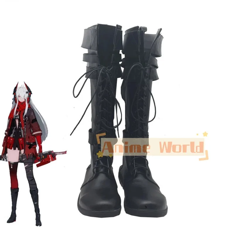 Juego gris RAVEN PUNISHING Lucia Crimson Abyss, zapatos de Cosplay, botas de Carnaval de Halloween, accesorios de Cosplay, zapatos de PU de Anime hechos a medida