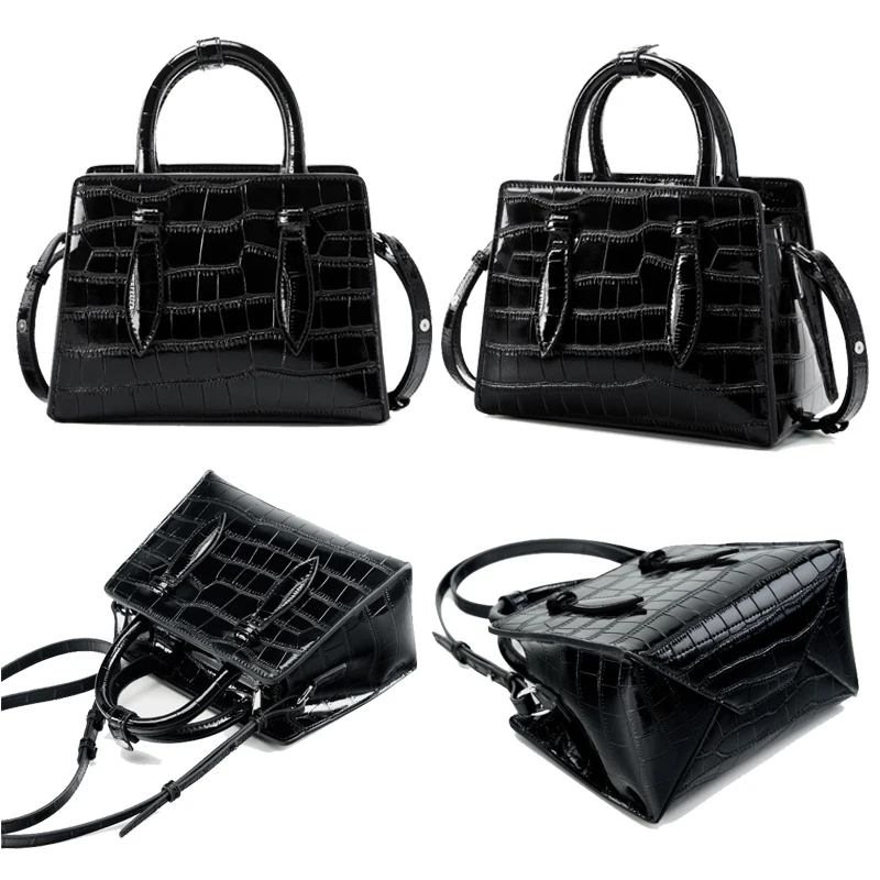 2025 المرأة الفرنسية البساطة الصغيرة مربع سبليت الجلود حقيبة يد صغيرة السيدات حقيبة كتف كروسبودي للاستخدام اليومي والتنقل #4