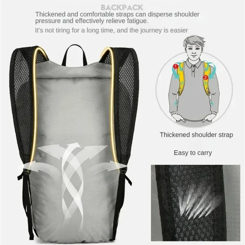 15L Outdoor Hiking Bag Foldable Waterproof Mountaineering Backpack Women Men Large Capacity Lightweight Hiking Travel Backpack view 5