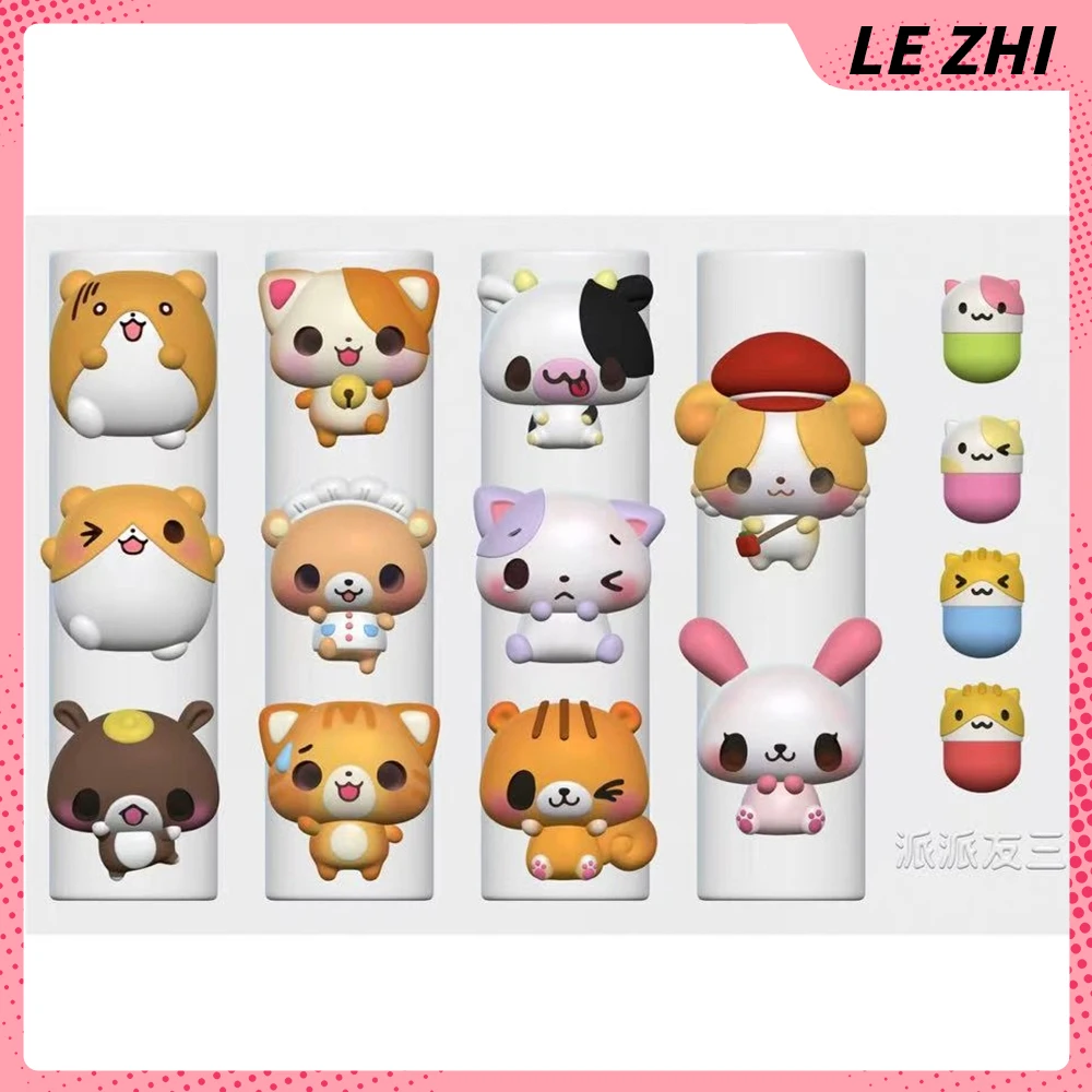

1Pcs Y2K Kawaii Cartoon Animal Series Nail Art Silicone Mould Accessories Cute Hamster Squirrel Cat Rabbit Dairy Cow Nail Mold