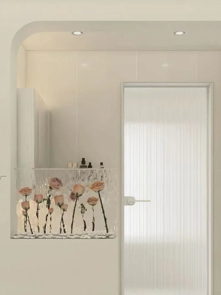 custom tempered glass screen French cream wind online celebrity simple and stylish porch