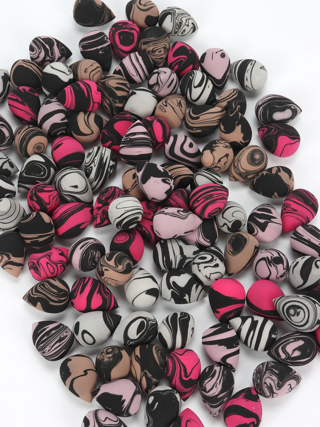 Mini set di spugne per trucco da 10/20/30/50/100 pezzi, frullatori e bellezza bagnata/seca a doppio uso per tutti i tipi di pelle