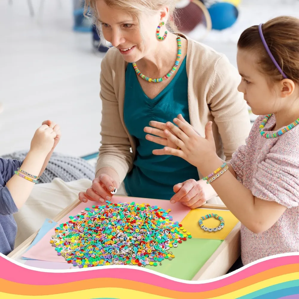 3200 pçs 6mm contas de argila decoração de halloween múltiplas cores pulseira fazendo kit acessórios de natal diy polímero heishi contas