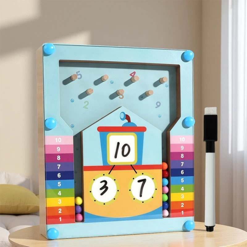 Kids Montessori Math Counting Learning Toys Teaching Tool Number Decompositio Addition Subtraction Kindergarten Educatinal Game