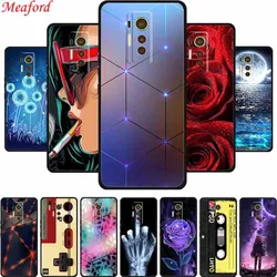 For Tecno Phantom X Case PhantomX Black Silicone Soft Back Cover Case For Tecno Phantom X Phone Case Cover 6.7