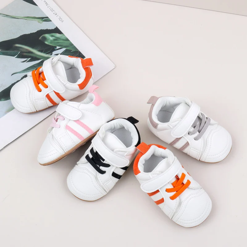 

2025 Hot Selling Baby Boy And Girl Pre-walking Indoor Outdoor Toddler Shoes High Quality PU Leather And Soft TPR Sole BHX4147