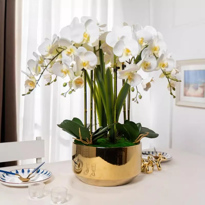 

Большой фаленопсис, имитация цветка, крытая гостиная, обеденный стол, цветочное украшение