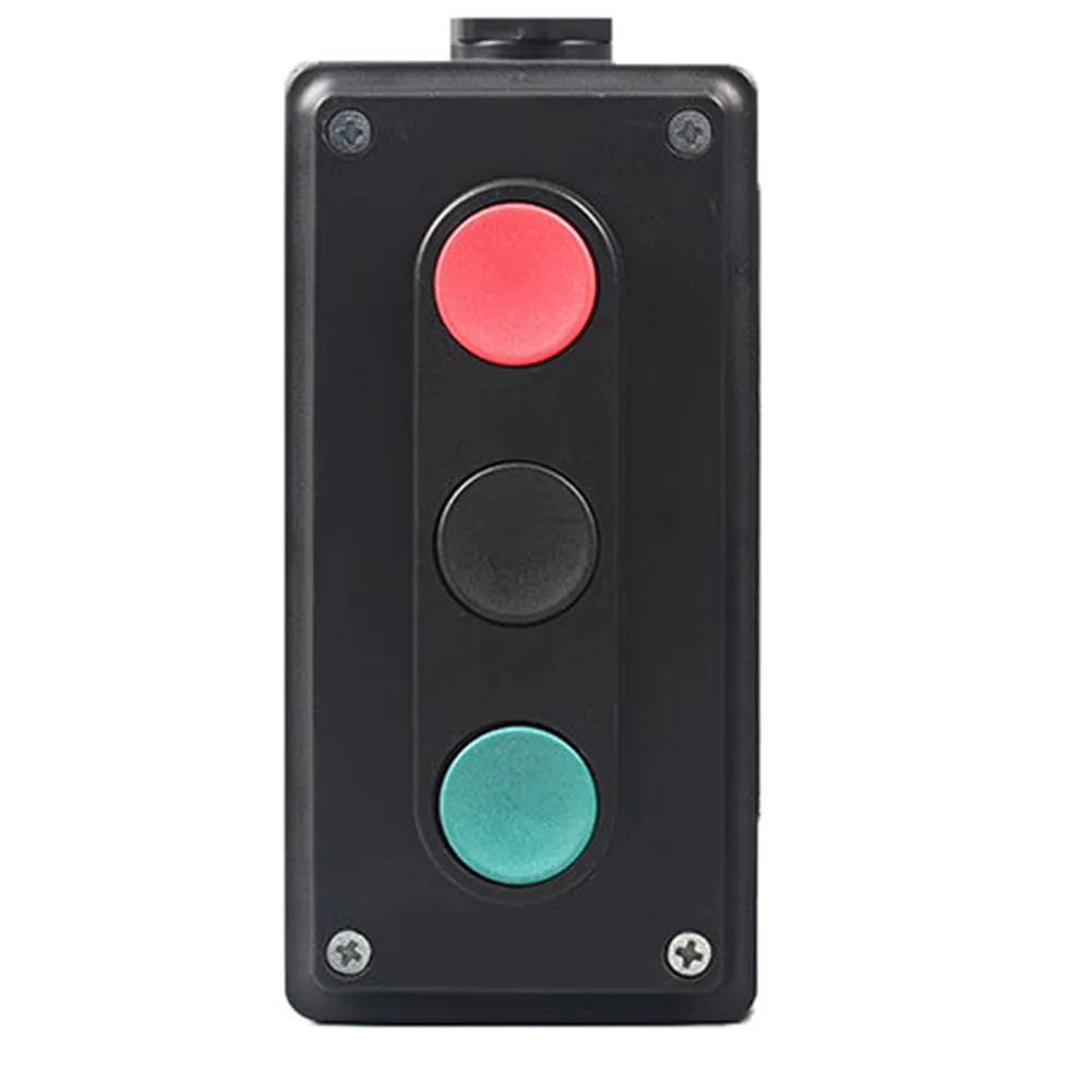 LA4-2H LA4-3H Triple Pushbutton Switch Box Black Bakelite IP65 Rated Control Panel For Industrial Machine Power System