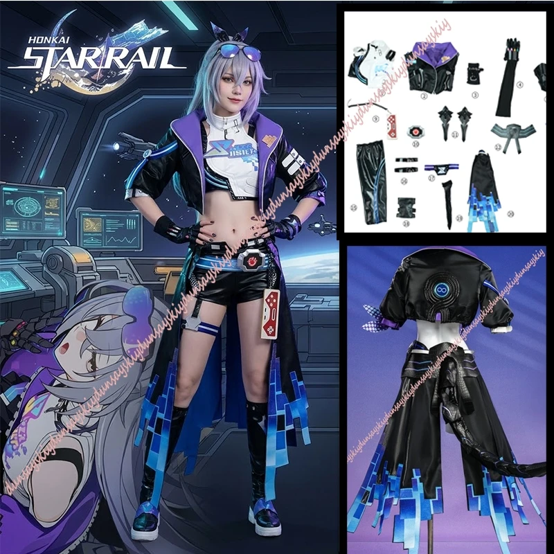 Косплей-костюм по игре Honkai: Star Rail - Silver Wolf LV.999/SP, полный комплект для вечеринок, для женщин и девушек, для ролевых игр.