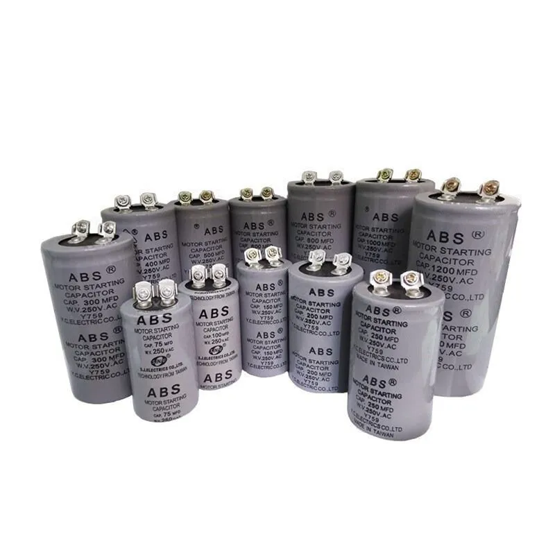 AC250V 75MFD 75uF 150MFD 150uF 200MFD 200uF Round AC Electric Motor Start Capacitor